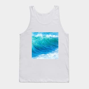 SCENERY 02 - Splash Of Blue Ocean Waves Tank Top